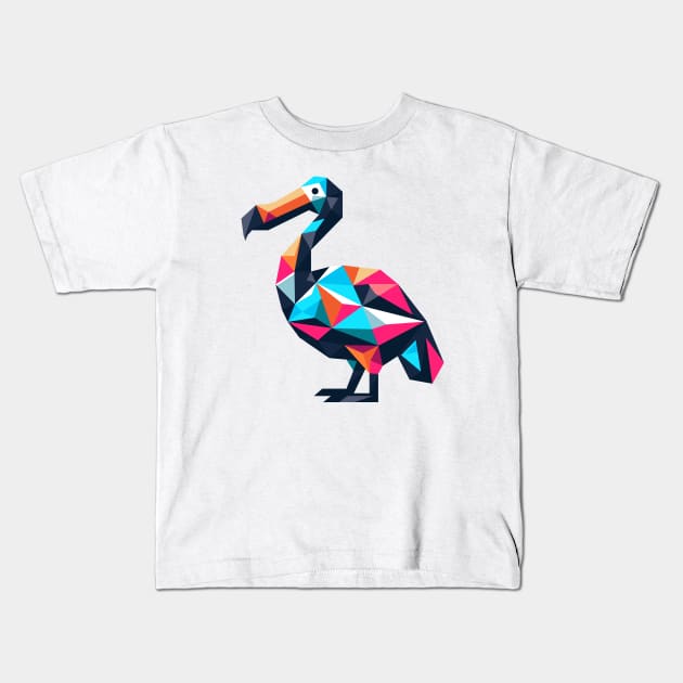 Geometric Dodo Bird Kids T-Shirt by inotyler